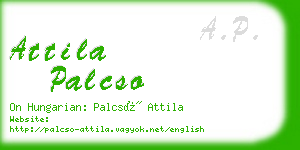 attila palcso business card